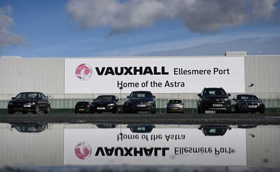 The Vauxhall car manufacturing plant at Ellesmere Port in north west England. AFP