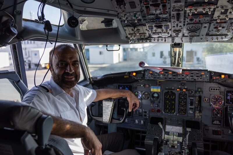 'This is my second flight under the flag of the [Islamic] Emirate,' said Bakhtar Afghan Airlines captain, Abdul Qader Alozay. Stefanie Glinski for The National