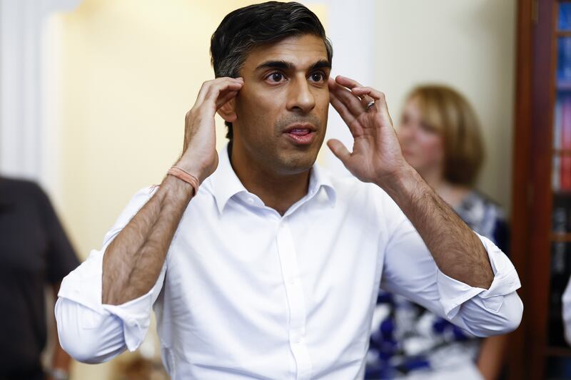 Mr Sunak speaks at an event in Edinburgh. PA