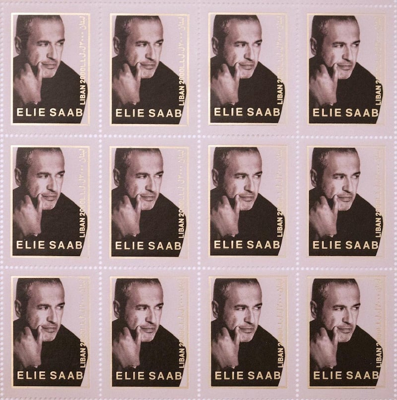 Designer Elie Saab's stamps.