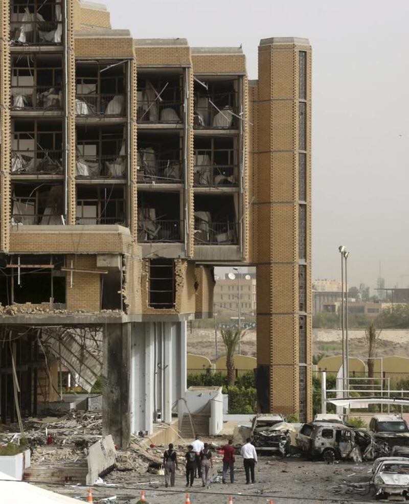 The hotel overlooks the Tigris river in the Jadriya neighbourhood. Hadi Mizban / AP Photo