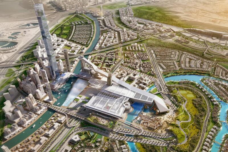 An aerial view of how Meydan One would look like when the development is completed before 2020. Courtesy The Meydan City Corporation