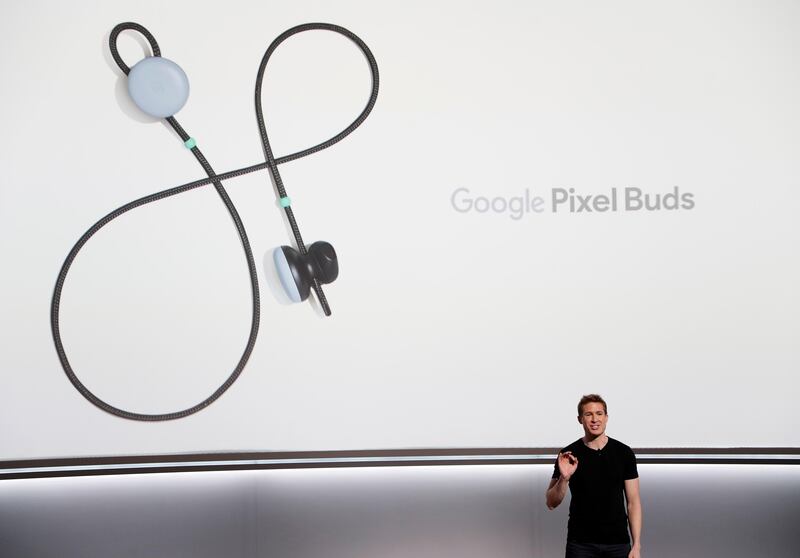 Google product manager Juston Payne speaks about Pixel Buds during a launch event in San Francisco, California, US on October 4, 2017. Stephen Lam / Reuters