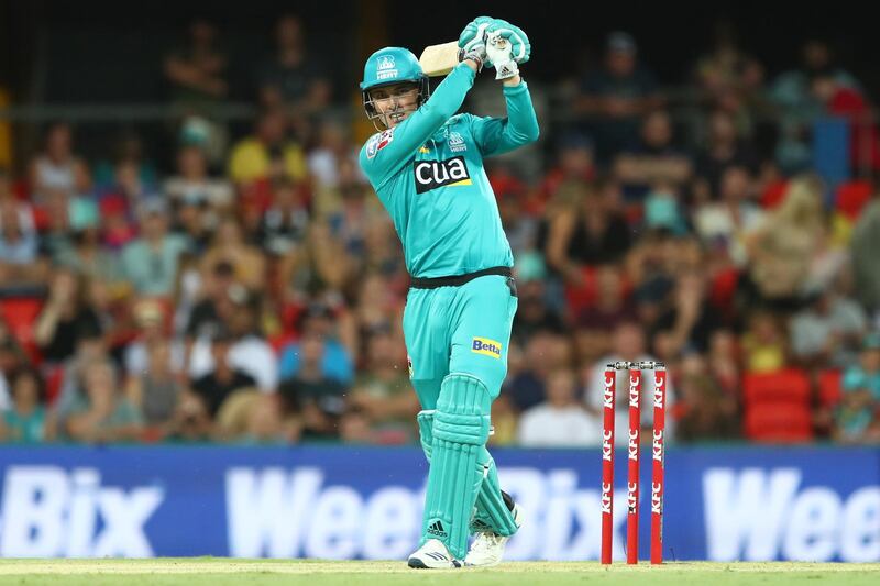 GOLD COAST, AUSTRALIA - JANUARY 01: Tom Banton of the Heat bats during the Big Bash League match between the Brisbane Heat and the Perth Scorchers at Metricon Stadium on January 01, 2020 in Gold Coast, Australia. (Photo by Chris Hyde/Getty Images)