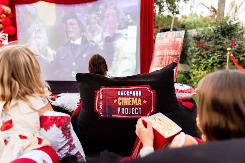 Backyard Cinema Project brings the big screen to your garden. Photo: Backyard Cinema Project