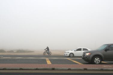 It will be foggy in some areas of the UAE this morning. Pawan Singh / The National