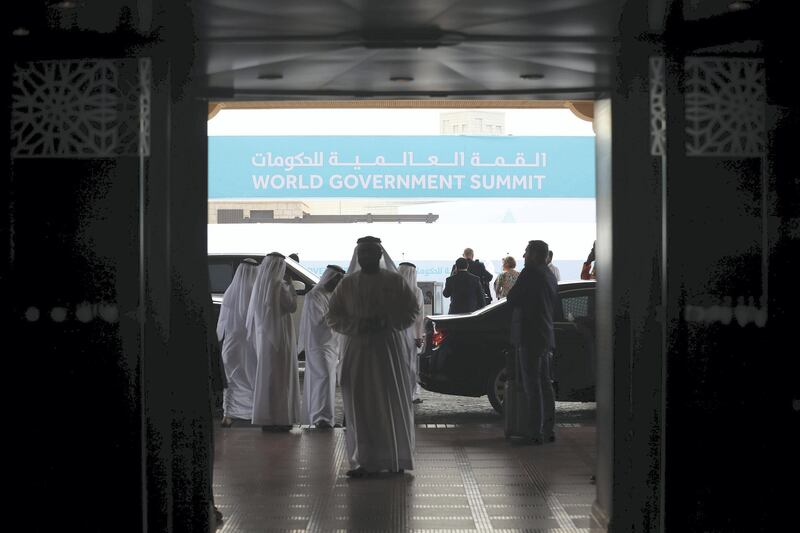 Dubai, United Arab Emirates - February 10, 2019: Day 1 at the World Government Summit. Sunday the 10th of February 2019 at Madinat, Dubai. Chris Whiteoak / The National