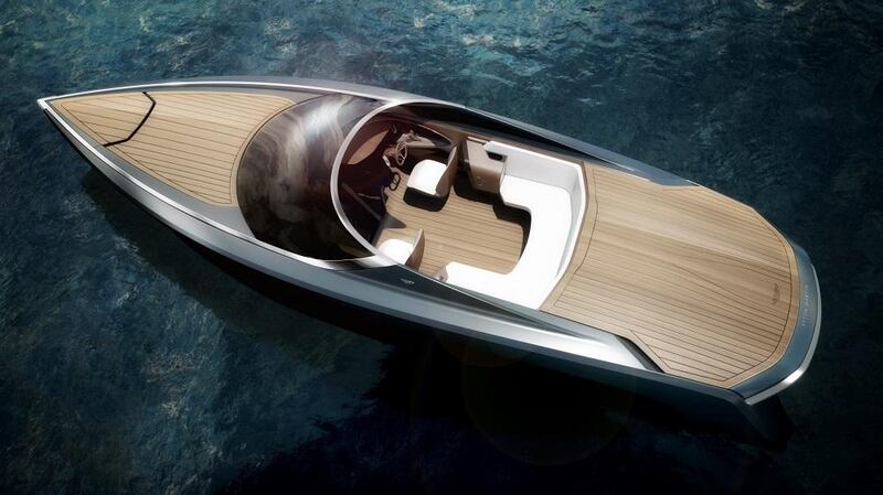 Aston Martin has unveiled its first luxury speedboat: the AM37. Courtesy Aston Martin MENA