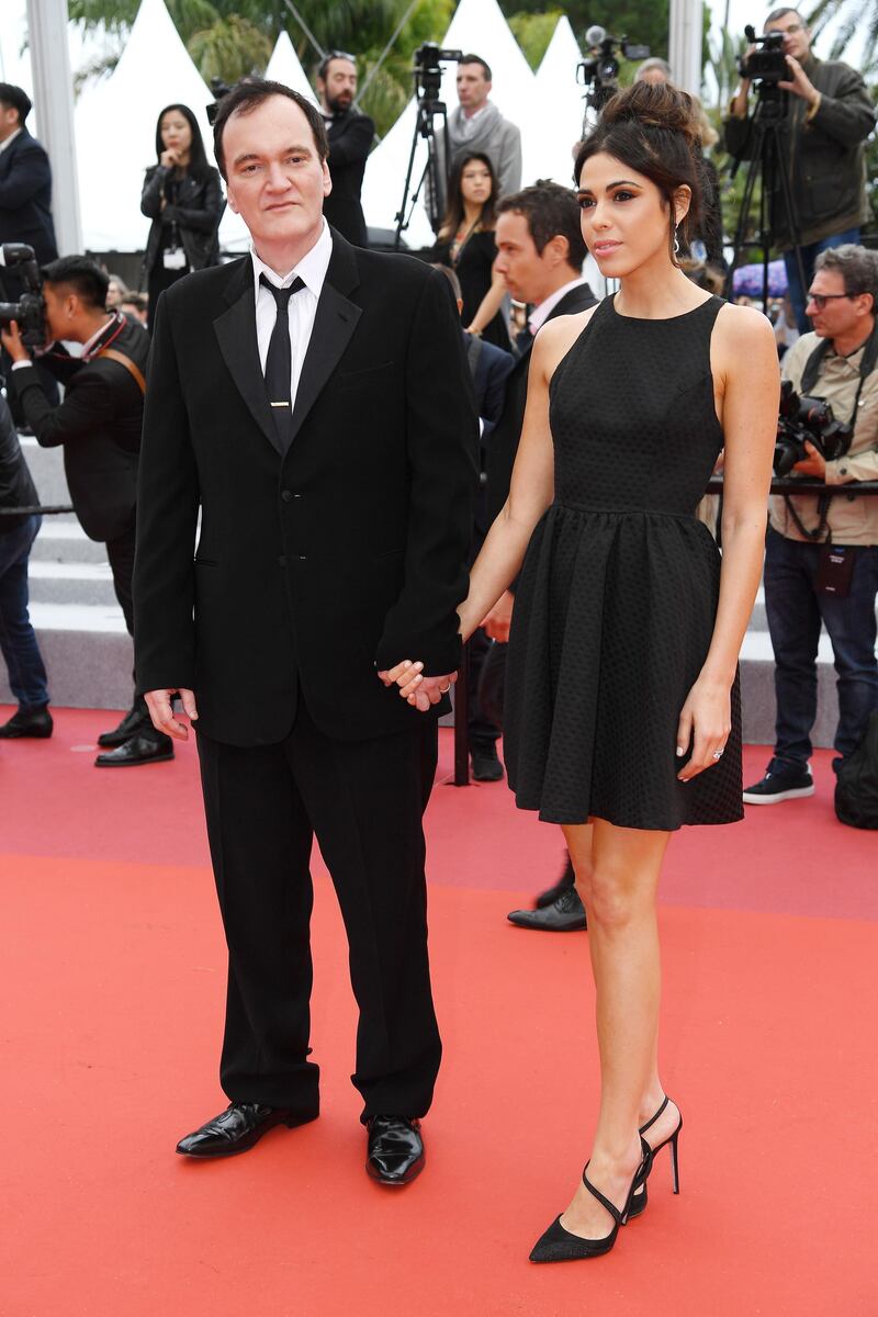 Quentin Tarantino and Daniella Pick attend the screening of 'The Wild Goose Lake' during the Cannes Film Festival on May 18, 2019. Getty Images