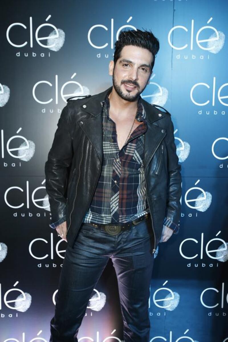 Indian actor and producer, Zayed Khan, flew in for the opening of Clé Dubai. Courtesy Arian Marcos / Katch PR