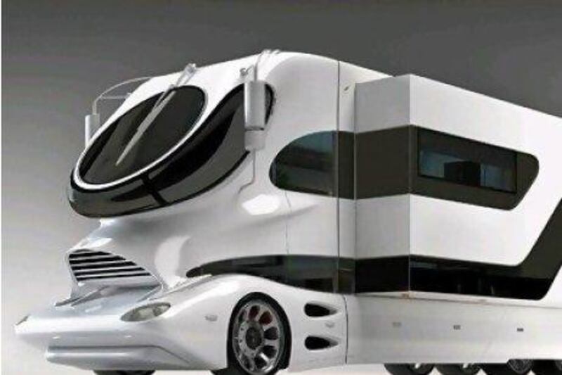 The Dh10 million ultra-luxurious mobile home by Marchi Mobile will be on display at Big Boys Toys in Dubai. Courtesy Marchi Mobile
