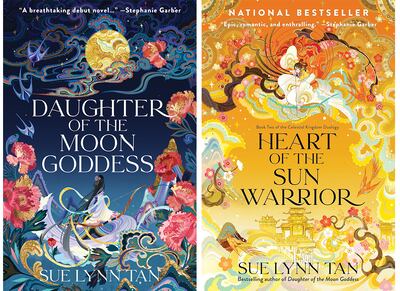 Sue Lynn Tan's best selling novels, Daughter of the Moon Goddess and its sequel Heart of the Sun Warrior. Photo: 