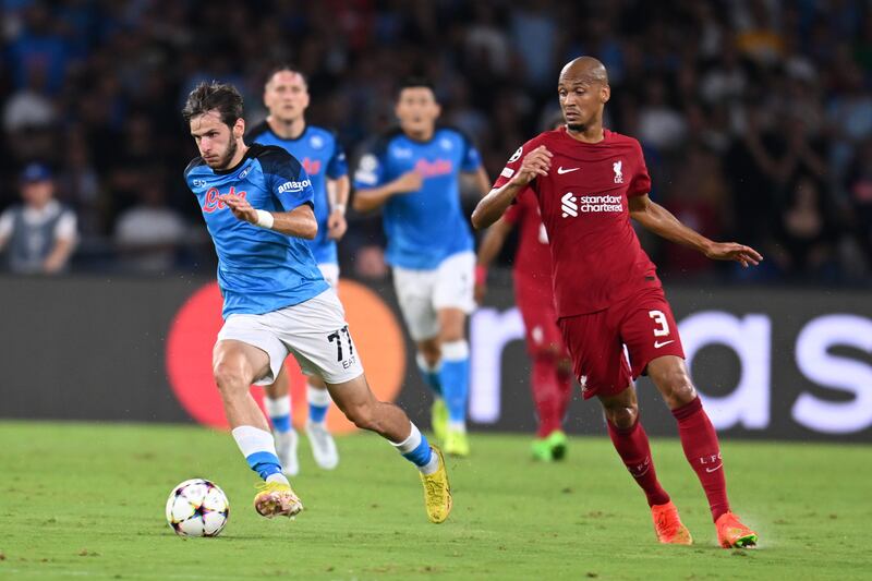 Fabinho - 4. The Brazilian tried hard to confront Napoli’s dominance but could not impose himself. The home team were too quick and passed the ball around him. EPA