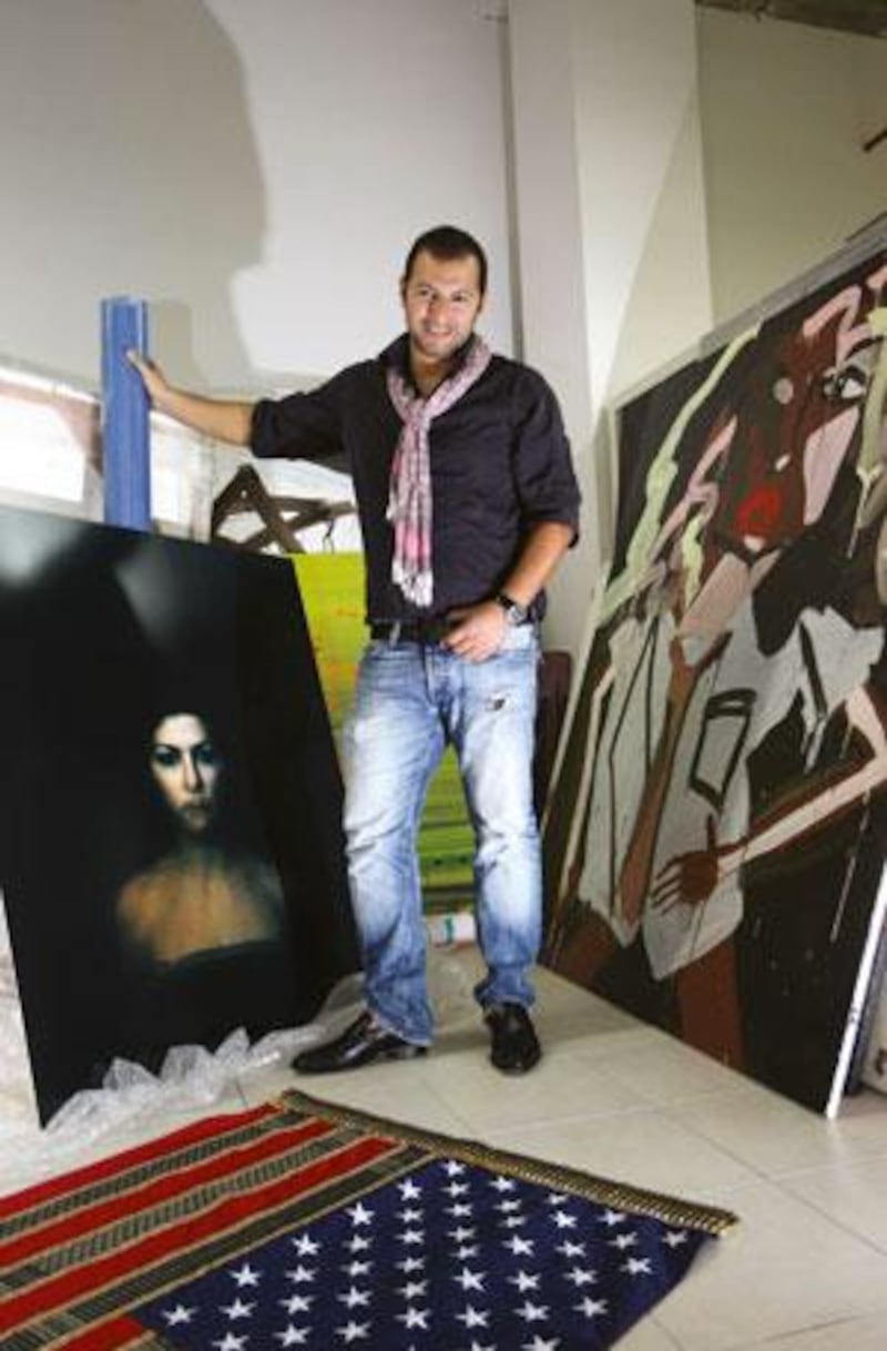 Kourosh Nouri at the Carbon 12 Gallery in Dubai.