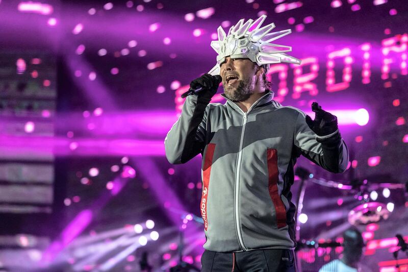 DUBAI, UNITED ARAB EMIRATES. 21 FEBRUARY 2019. Jamiroquai live at the Emirates Jazz festival. (Photo: Antonie Robertson/The National) Journalist: Saeed Saeed. Section: National.