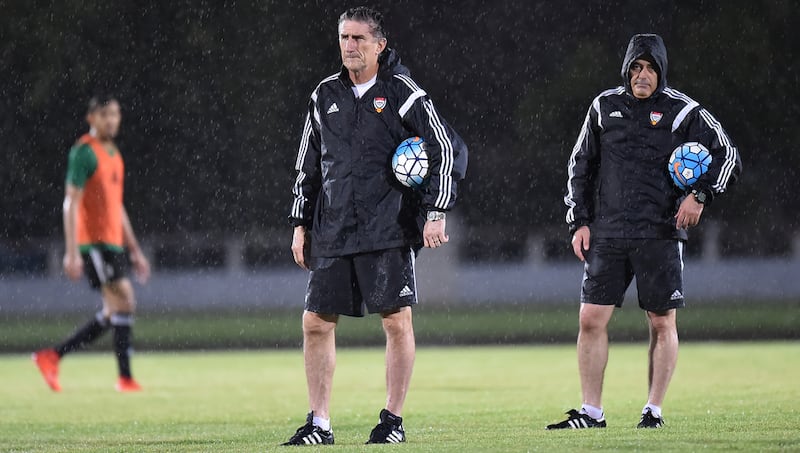Edgardo Bauza will begin preparations for the two 2018 World Cup qualifiers next week. Courtesy UAE FA