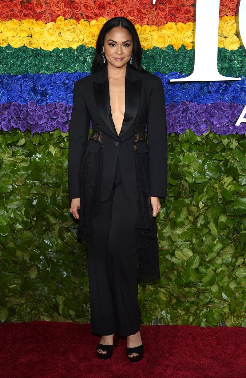 Karen Olivo arrives at the 73rd annual Tony Awards at Radio City Music Hall on June 9, 2019. AP