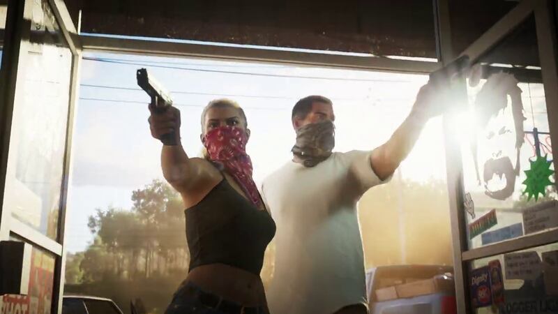 The Grand Theft Auto VI trailer shows two protagonists that will be playable and interchangeable. Photo: Rockstar Games