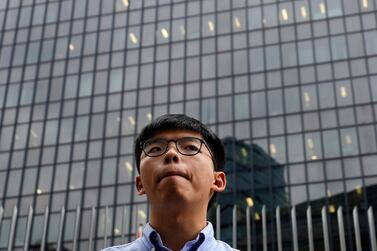 Pro-democracy activist Joshua Wong pauses during a press conference in Hong Kong, Tuesday, October 29, 2019. AP