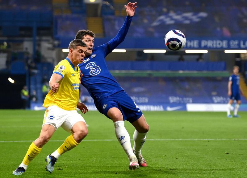 Andreas Christensen 6 - Tried to get forward to support the attack but there was not a lot to do for the Danish man who didn’t make a single tackle on the night. EPA