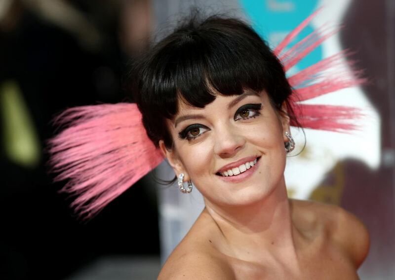 The British singer, songwriter and fashionista Lily Allen. Andrew Cowie / AFP