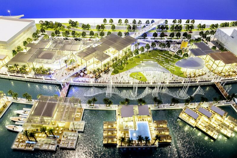 The scheme’s five marinas will have a capacity to house 1,250 boats. Reem Mohammed / The National