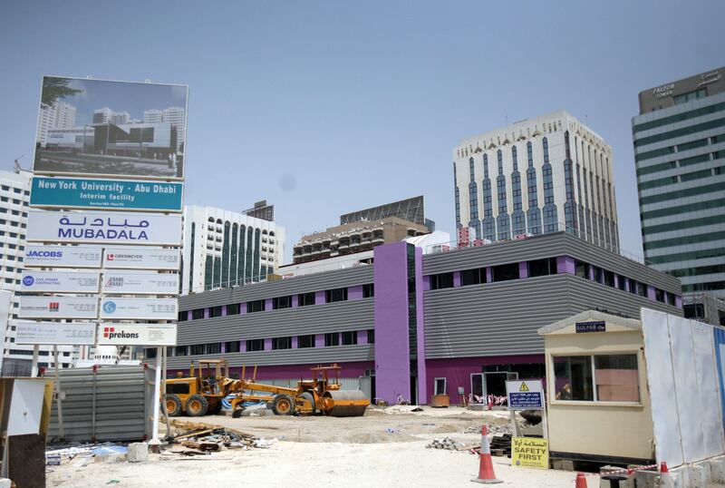 July 14, 2009 / Abu Dhabi / The new NYU campus under construction in Abu Dhabi July 14, 2009. ( Sammy Dallal / The National) *** Local Caption ***  sd-071409-nyu-01.jpg