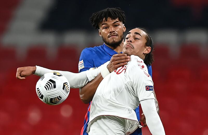 Yussuf Poulsen – 7: Victim of really poor challenge by Maguire for England defender's first booking. Perfect low cross from right almost set-up Dolberg for early goal. Fired low shot straight at Pickford with 10 minutes left. A menace to England throughout and his theatrics helped get Phillips booked in second half. PA
