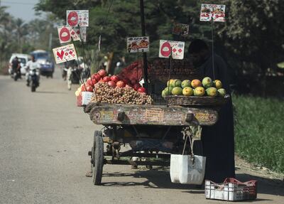 A street vendor in the Giza district, part of the Greater Cairo area. Reuters.