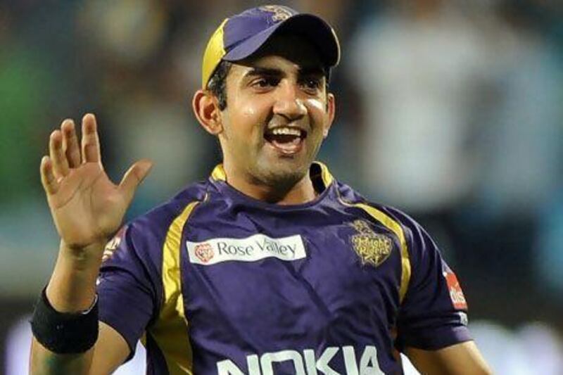 Kolkata Knight Riders captain Gautam Gambhir played a huge role in his team's win over the Pune Warriors India on Sunday. Punit Paranjpe / AFP