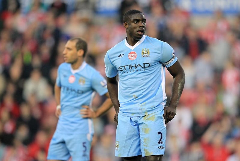 Manchester City's Micah Richards, right, will officially join Aston Villa on a free transfer on July 1 after his Manchester City contract expires. PA