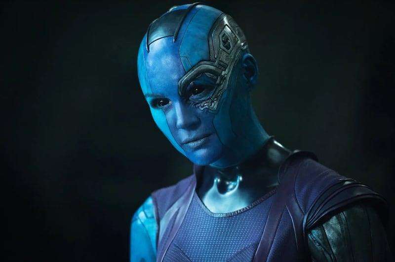 Scottish actress Karen Gillan shaved off to play Nebula in 'Guardians of the Galaxy'. Photo: Marvel Studios