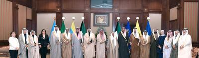 A group photo of the Kuwait's new government in Kuwait, December 17, 2019. Kuwait News Agency/Handout via REUTERS ATTENTION EDITORS - THIS IMAGE WAS PROVIDED BY A THIRD PARTY. NO RESALES. NO ARCHIVES