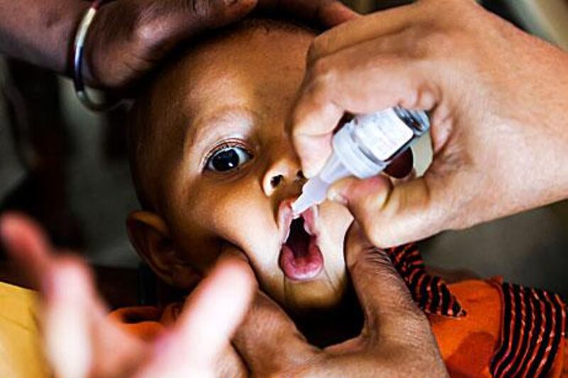 Plans are in place to eradicate Polio by 2018. Simon de Trey-White for The National