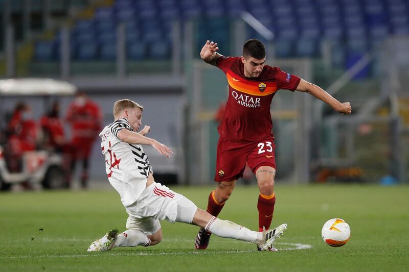 Gianluca Mancini, 6 - The midfielder is probably still scratching his head at how he didn’t bundle the ball home from Roma’s first attack of the night. Did the ball strike his arm? Maybe, but no flag came and De Gea made a wonder-save to restrict the hosts to a corner. AP