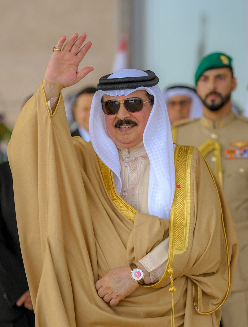 King Hamad at the airport. The new terminal can handle up to 14 million passengers a year. AFP