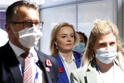 Liz Truss at the Cop26 climate conference before she travelled to Asia looking to boost Britain's post Brexit standing in the region. Reuters.