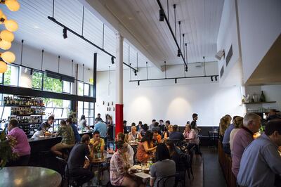 Interior of Cumulus Inc on Flinders lane, Melbourne. Josie Withers / Visit Victoria