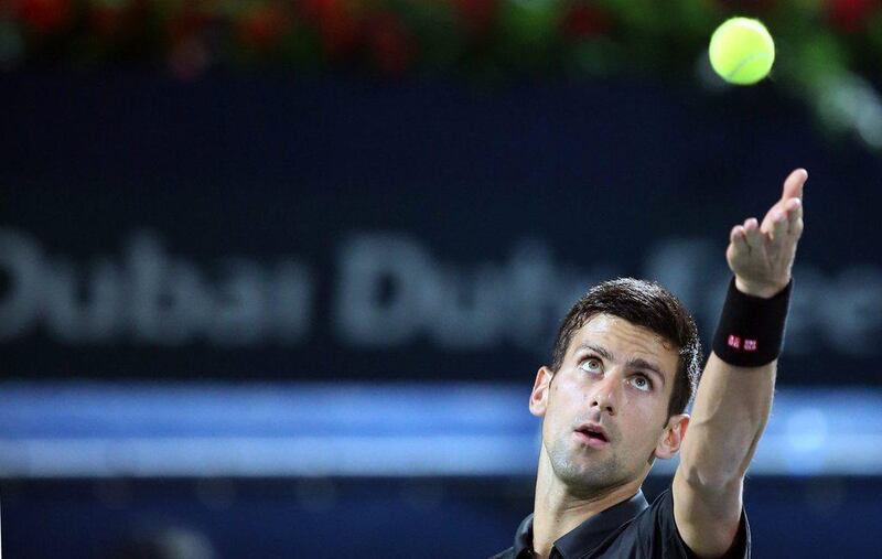 Novak Djokovic lost to Roger Federer in the semi-finals at the Dubai Duty Free Tennis Championships on Friday February 28, 2014. Ali Haider / EPA