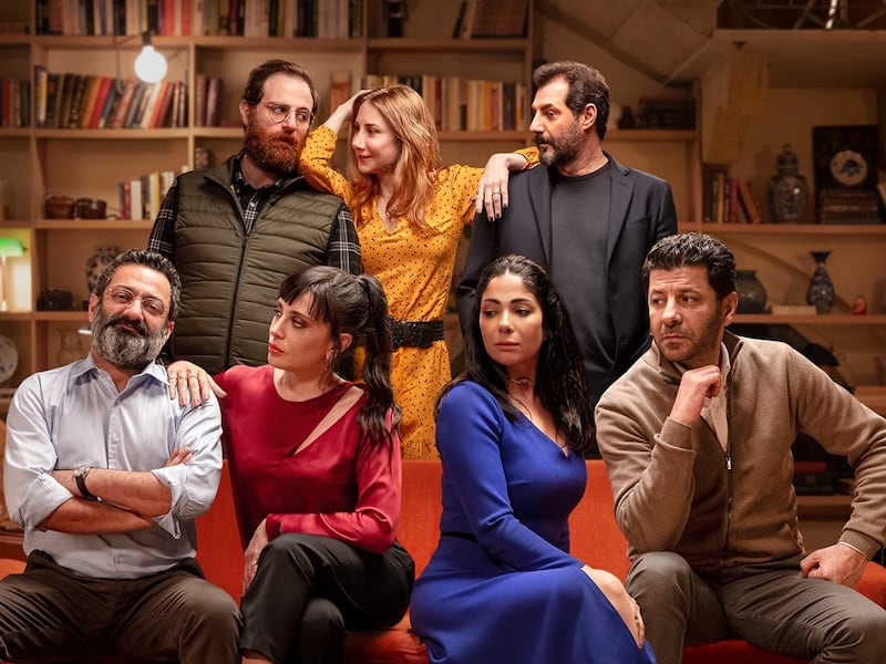 The cast of Netflix’s Arabic-language remake of the 2016 Italian film ‘Perfect Strangers’. Photo: Netflix