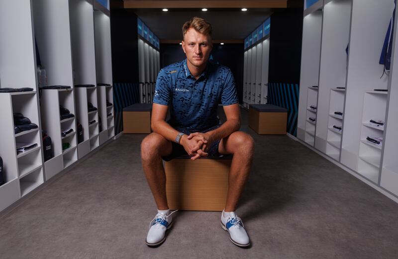 Adrian Meronk of Poland poses for a portrait in the Continental Europe locker room. Getty Images