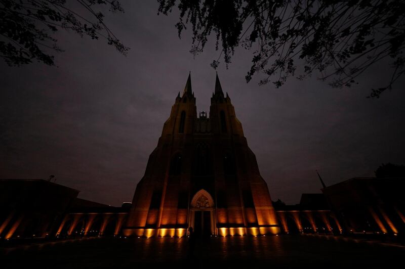 A general view of St. Martin's church is seen prior to former President George HW Bush's funeral in Houston, Texas, USA.  EPA
