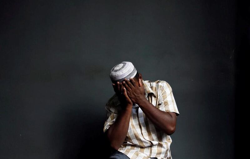 A Muslim man prays on the first Friday prayers of the holy month of Ramadan at a mosque in Colombo, Sri Lanka. Dinuka Liyanawatte / Reuters