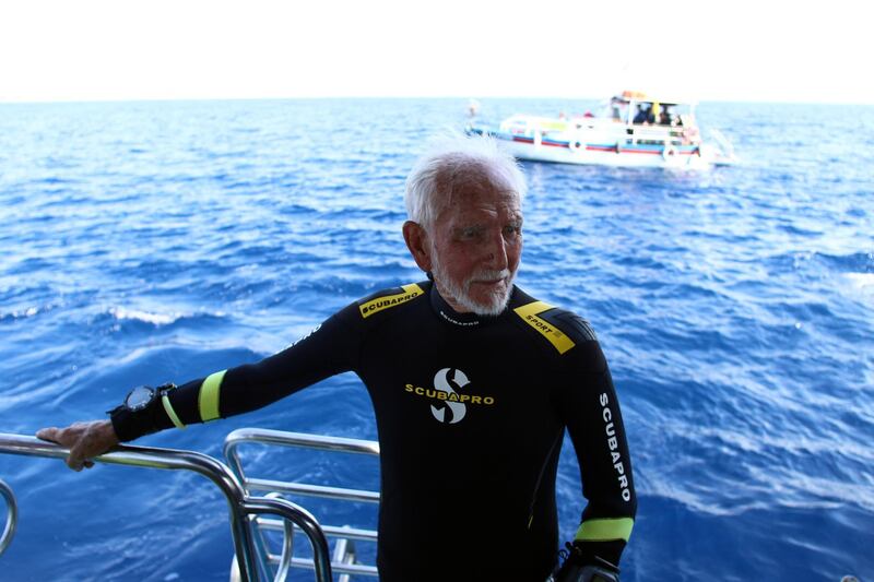 Second World War veteran Woolley broke a new diving record at the age of 96. Reuters