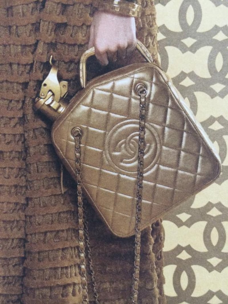 A handout photo of Chanel petrol can bag from Chanel Cruise 2015 collection (Courtesy: Chanel)
