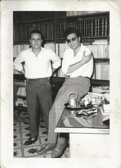 Tamara Alrifai's father with his friend, circa 1967. Courtesy of Tamara Alrifai