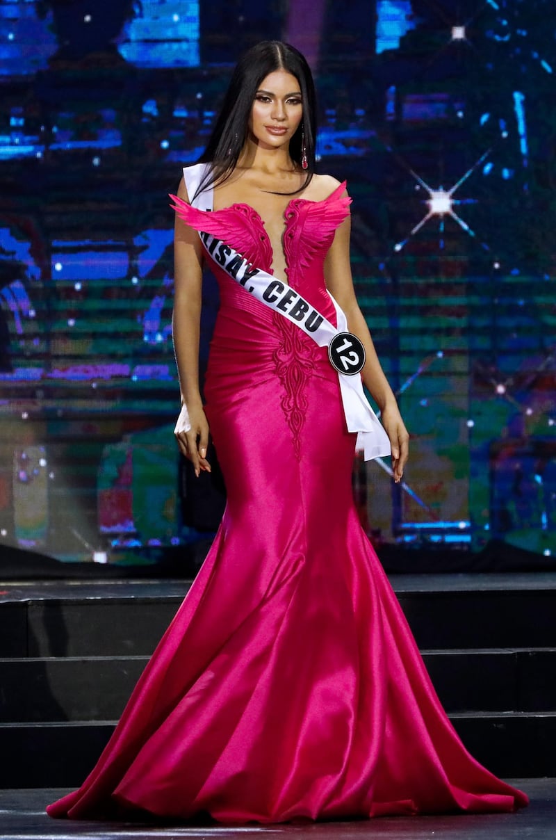 Winner Gazini Ganados walks on stage in her evening gown during the coronation night of the Miss Philippines 2019 beauty contest.  EPA/ROLEX DELA PENA