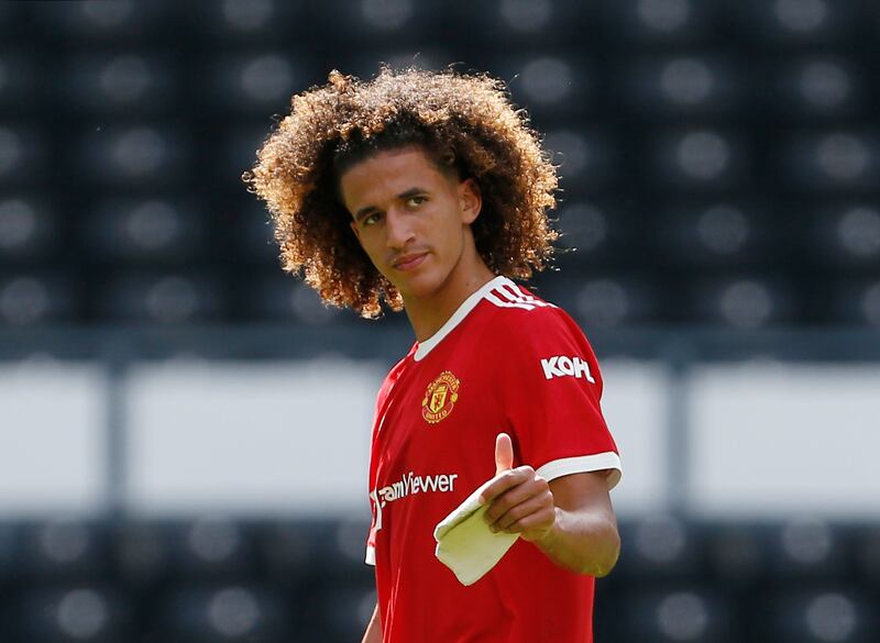 Manchester United's Hannibal Mejbri after the match.