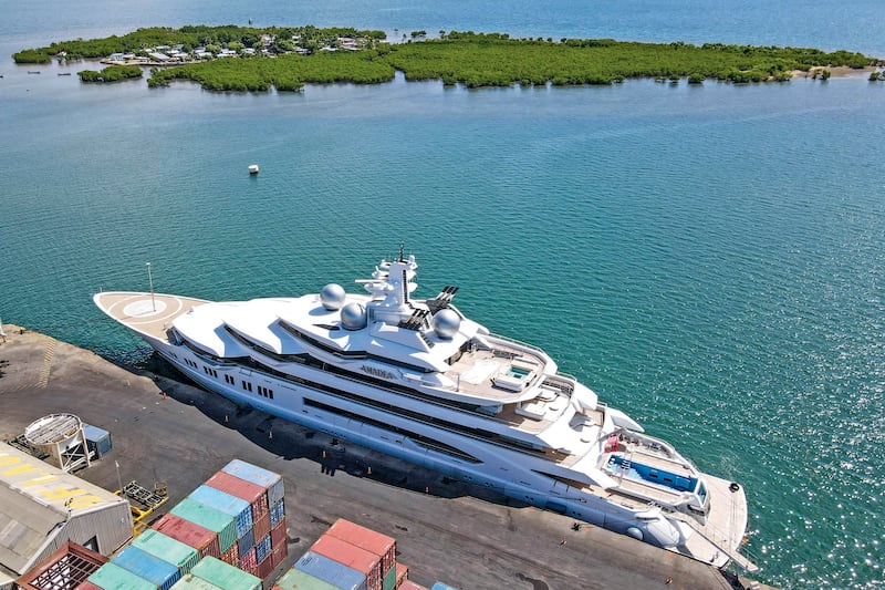  A judge in Fiji has ruled that US authorities can seize the Russian-owned superyacht Amadea. Fiji Sun / AP