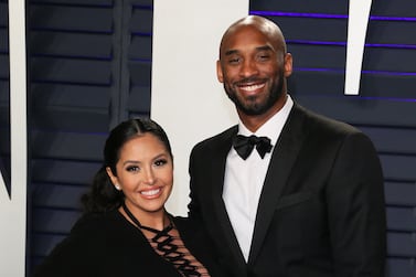 (FILES) In this file photo taken on February 24, 2019 US basketball player Kobe Bryant and wife Vanessa Laine Bryant attend the 2019 Vanity Fair Oscar Party following the 91st Academy Awards at The Wallis Annenberg Center for the Performing Arts in Beverly Hills.  - A court case brought by Kobe Bryant's widow Vanessa Bryant over graphic photographs taken by first responders at the site of the helicopter crash that killed him was set to begin in the United States on August 10, 2022.  (Photo by Jean-Baptiste LACROIX  /  AFP)